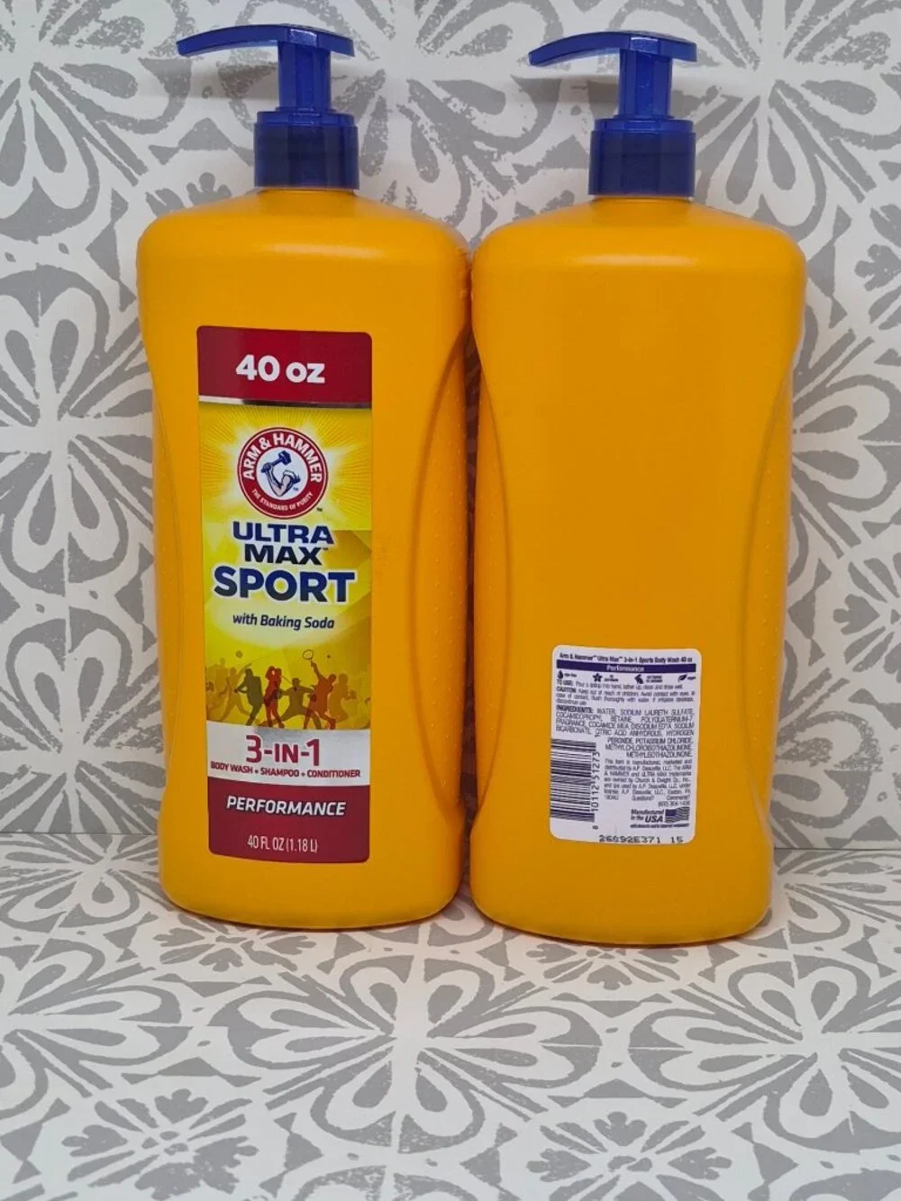 2 Arm & Hammer Ultra Max Sport 3-in-1 Performance Wash+ Shampoo+ Conditioner